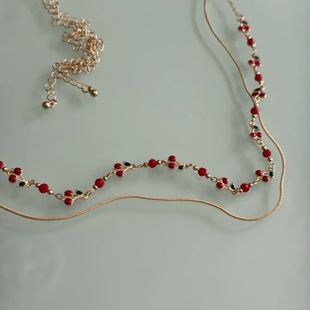 Elegant Red cherry Waist Chain A1409
